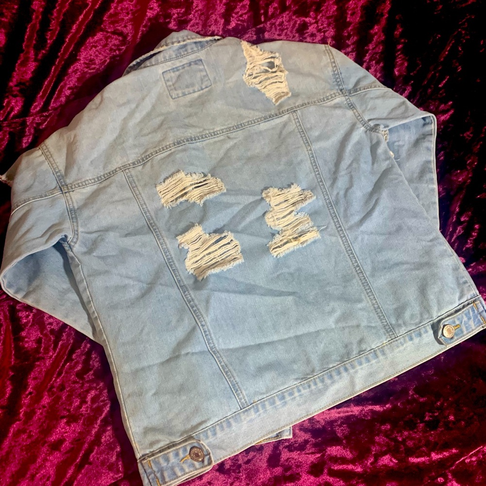 Distressed Jean Jacket - Picture 3 of 4